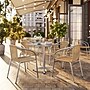 Flash Furniture Lila Indoor-Outdoor Table Set with 4 Chairs, 27.5" x 27.5", Aluminum/Beige (TLH28SQ020BGCH4)~#|#~0E7D5266-8521-4F9F-8207BF7358FBF1D8_sc7