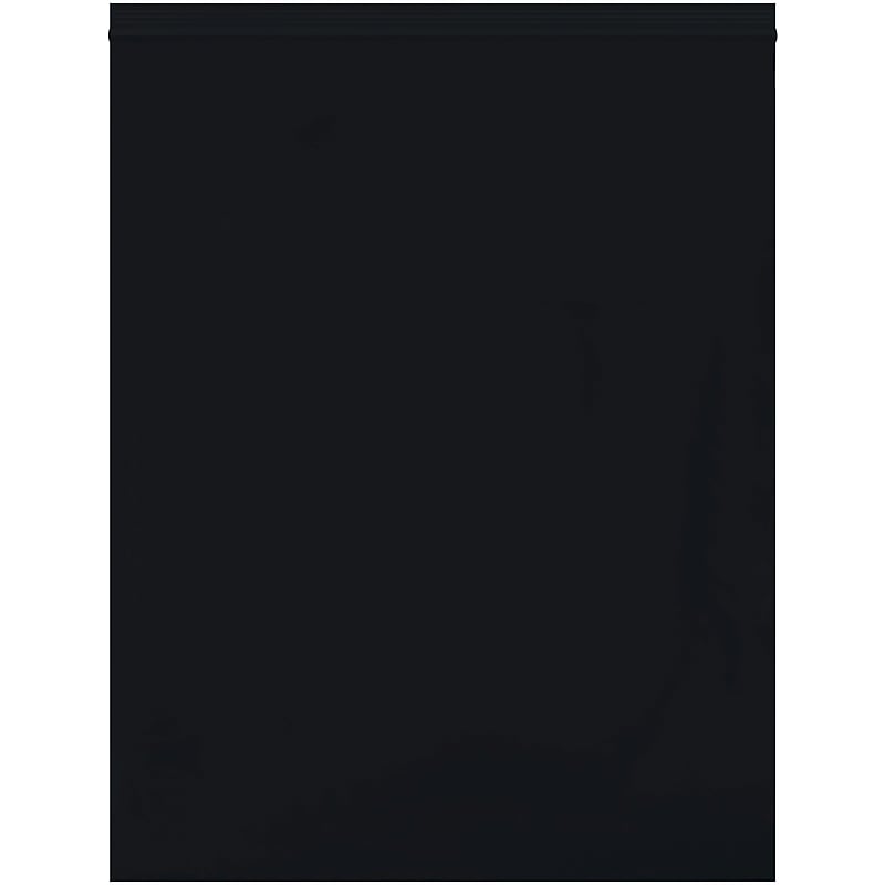 12" x 15" Reclosable Poly Bags, 2 Mil, Black, 1000/Carton (PB3670BK) image 1