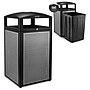 Alpine Industries Steel Outdoor Commercial Trash Can with Ashtray Dome Lid, 40 Gallon, Silver, 2/Pack (ALP472-40-SIL-2PK)~#|#~0E8CD44E-1557-4FE9-AE29C242A33423A8_sc7