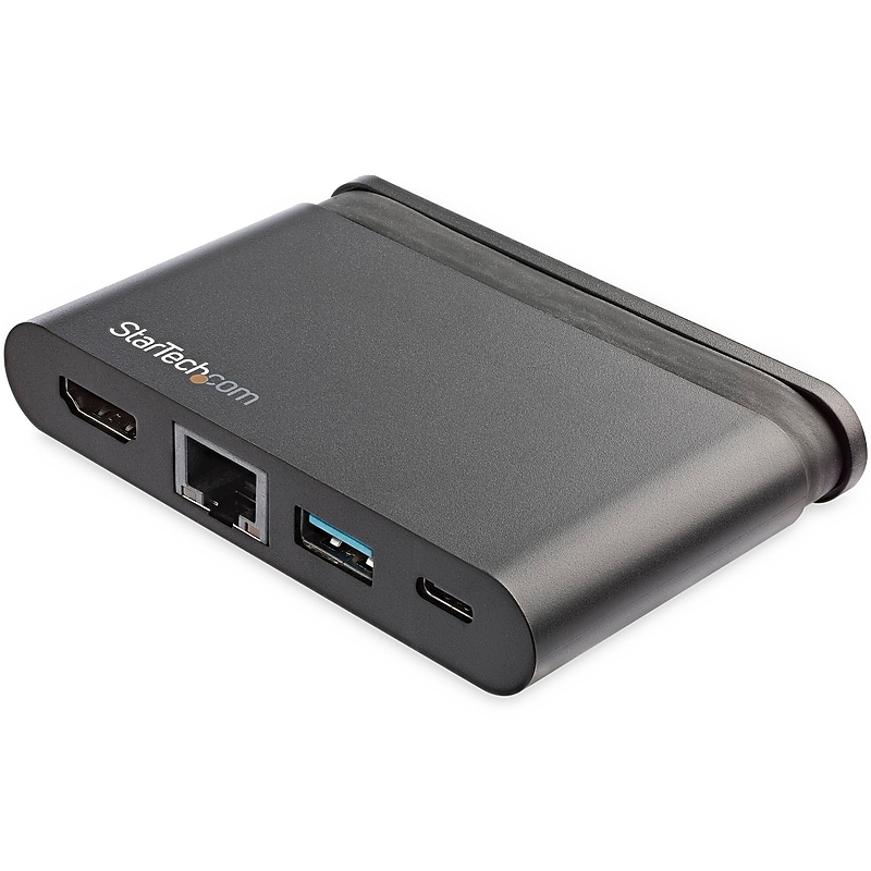 StarTech.com USB-C to HDMI/USB-A/GbE Multiport Adapter, Male to Female, 100W PD, Mini Laptop Dock (DKT30CHCPD) image 1