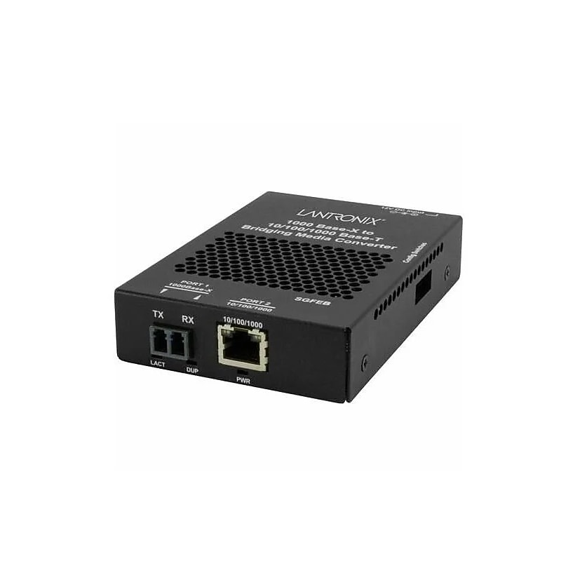 Lantronix SGFEB Gigabit Ethernet Single Mode Media Converter Transceiver, 1000 Mbps (SGFEB1019 130 LA) image 1