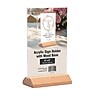 Excello Global Products Generic Holder, 4" x 6", Vertical, Desktop/Countertop, Brown Acrylic (SGNH-WB-4X6)~#|#~0E91F9B3-047E-4330-840DB5D118B8D06F_sc7