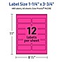 Avery Laser/Inkjet Rectangle Multipurpose Labels, 1.25" x 3.75", Neon Magenta, 480/Pack (94228)~#|#~0E95C4DB-5601-4000-A63868DF110E7E13_sc7