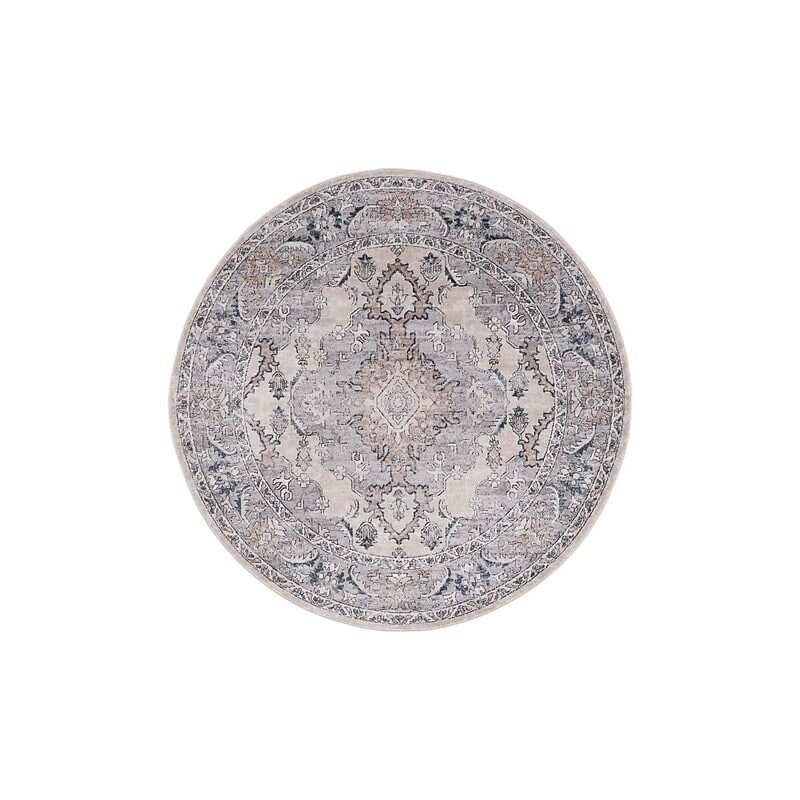 Safavieh Oregon Collection 4' Round Indoor Area Rug, Machine Made, Beige/Grey (ORE898B-4R) image 1