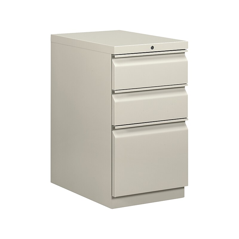 HON Brigade 3-Drawer Mobile Vertical File Cabinet, Letter Size, Lockable, 28"H x 15"W x 22.875"D, Loft (H33723R.L.LOFT) image 1