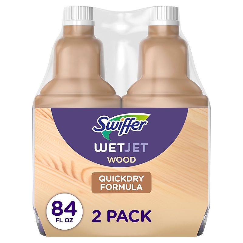 Swiffer WetJet Wood Floor Cleaner Refill, 42.2 Fl. Oz., 2/Pack (99925) image 1