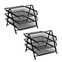Mind Reader Metal 3-Tier Stackable Paper Desk Tray Organizer, Black, 2/Pack (3TPAP2PK-BLK)~#|#~0EA1040B-6696-46DB-B7B4ABF64934F810_sc7