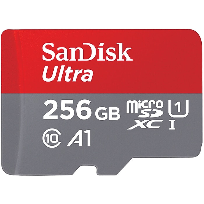 SanDisk Ultra 256GB microSDXC Memory Card with Adapter, Class 10