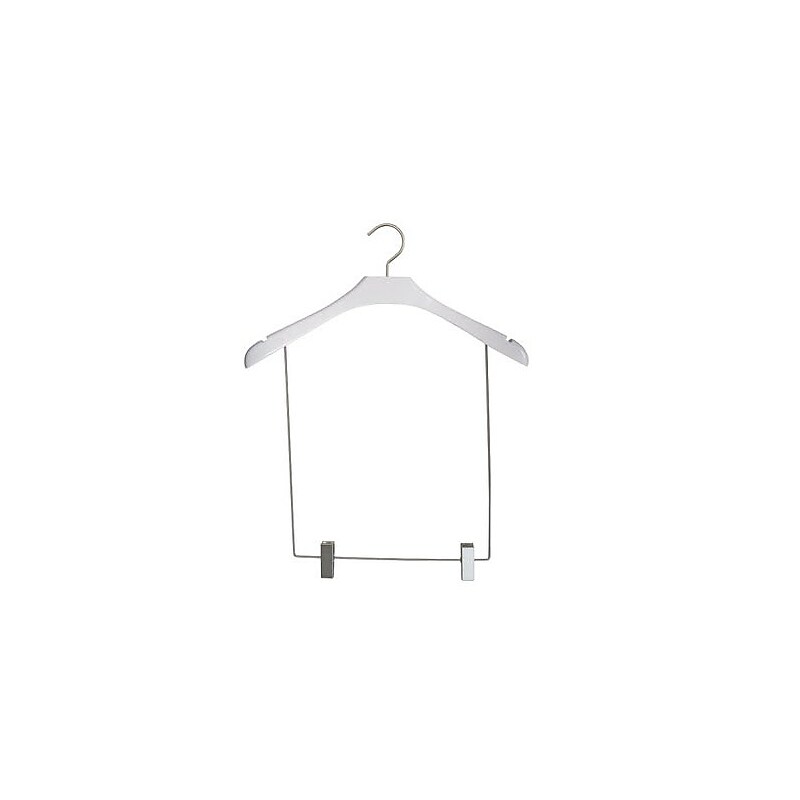 17" Wood Concave Display Hanger, Low Gloss White (24117) image 1