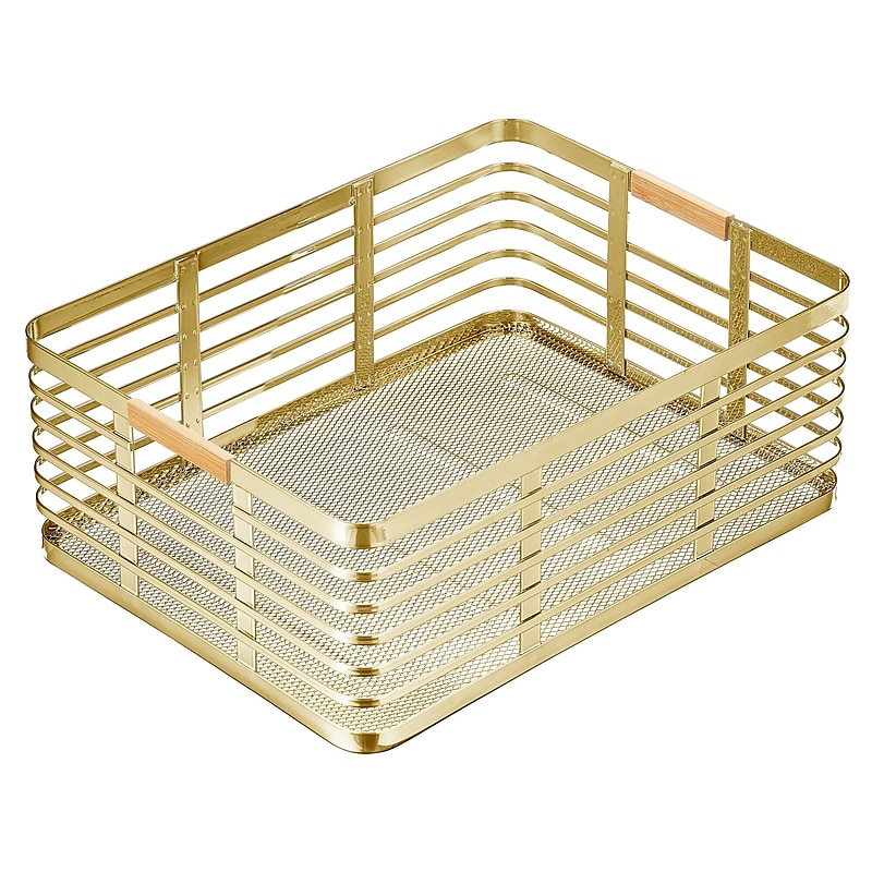 mDesign Steel Organizer, Soft Brass/Natural (25946) image 1