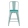 Flash Furniture Carly Indoor-Outdoor Counter Height Stool with Back, Mint with Mint Seat (ET353424MINTP1M)~#|#~0EAFB3F0-F2E3-4587-AA3D397C2004642E_sc7