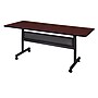 Regency Kobe 60" x 30" Flip Top Mobile Training Table with Modesty- Mahogany~#|#~0EB14886-8895-4BDA-90E4FF7C5B3BEBBD_sc7