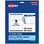 Avery Laser/Inkjet Decorative Edge Multipurpose Labels, 2.25"  x 3", Glossy White, 900/Box (94126)~#|#~0EB5E058-F52E-4B66-BB1A0187D4FF4148_sc7