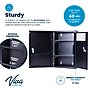 Viva Comfort Medium Double Door Medicine Locking Secure Storage Medical Cabinet, 0.3 cu. ft., Black (ADIME999-02-BLK-MK)~#|#~0EB77DB0-70E9-46CA-82C9ED929E0002EA_sc7