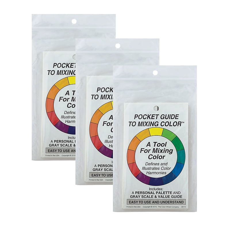 The Color Wheel Company Artist's Color Wheel Pocket Mixing Guide, Multicolored, 3/Bundle (CWX3452-3) image 1