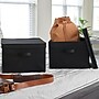 Household Essentials Medium Stackable Folding Fabric Square KD Storage Box, 10" x 15"x 15", 39 Qt., Black, 2/Pack (7617-1)~#|#~0EBC3C00-920D-40F0-B52500DB0AF27190_sc7