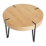 Storied Home Astoria Wooden Round Side Table, Natural/Black (EC0561)~#|#~0EBD88E0-154F-4E7E-B3855277FE8AC0B0_sc7