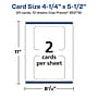 Avery Integrated Cards, 4.25" x 5.5", Glossy White, 20/Pack (95278)~#|#~0EBEBD3D-DA89-4A65-AEADF42B91F9A886_sc7