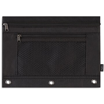 Staples Zipper Pencil Pouches, Assorted Colors, Each (53276) | Staples