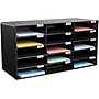 AdirOffice 15-Compartment Literature Organizer, 32" x 13", Black (501-15-BLK)~#|#~0EC9EF27-1B55-4B31-A682CC57F96E6338_sc7