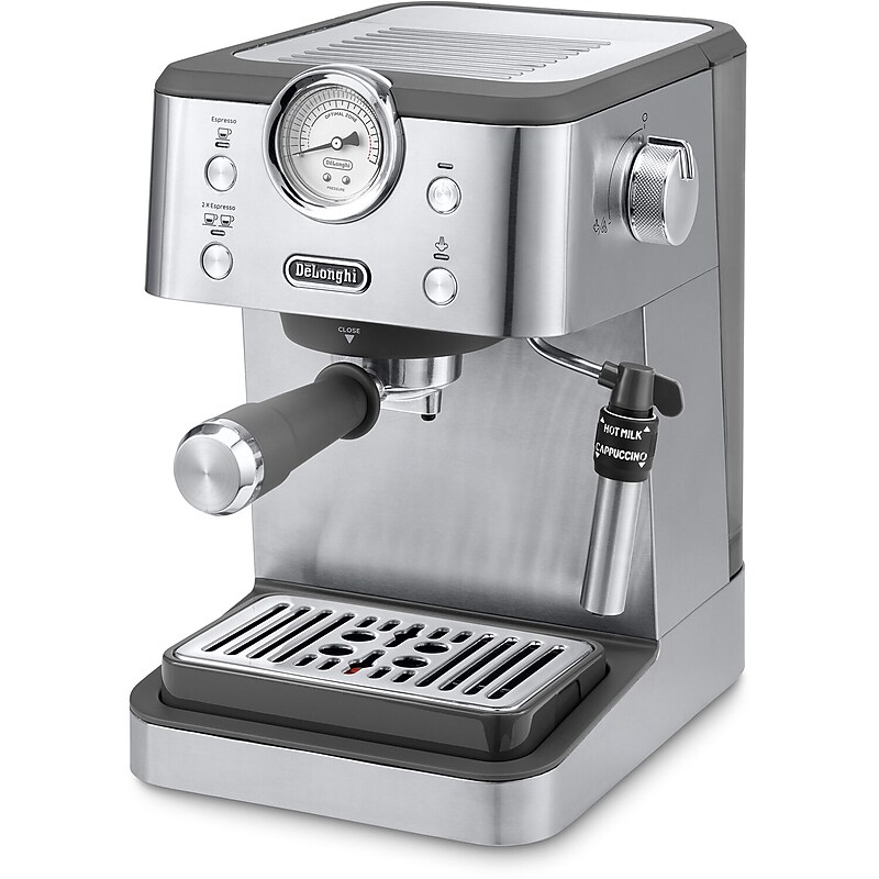 DeLonghi Linea Classic 2-Cups Automatic Espresso Machine, Stainless Steel (EM450M) image 1