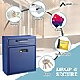 AdirOffice Steel Combination Locking Wall Mounted Interoffice Drop Box Mailbox, Medium, Blue (631-05-BLU-KCPK)~#|#~0ECFF5BC-39AB-4C84-B552CB91D6C29184_sc7