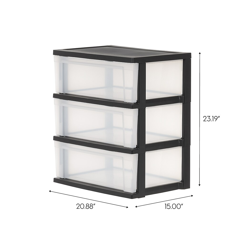 Dimensions diagram of the drawer unit