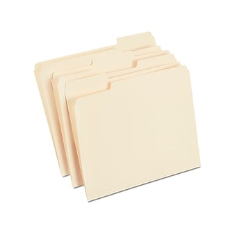 Staples File Folder, 1/3 Cut Tab, Letter Size, Manila, 100/Box (TR56675)
