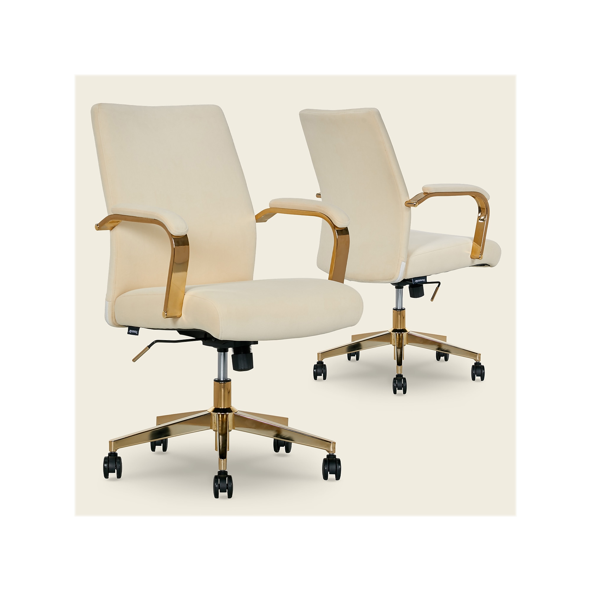 Thomasville Furniture Jolie Ergonomic Fabric Swivel Desk Chair, Cream (60068-CRM) Sansujyuku sansujyuku.com