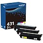 Brother TN-431 Cyan/Magenta/Yellow Standard Yield Toner Cartridge, 3/Pack (TN4313PK)~#|#~0EE5EA2E-F5D8-4646-B875D8C8EDB63E59_sc7