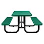 Global Industrial 6' Rectangular Outdoor Steel Picnic Table, Expanded Metal, Green (277152GN)~#|#~0EEDB4AB-0AA3-4D2F-A2CFB1716229094D_sc7