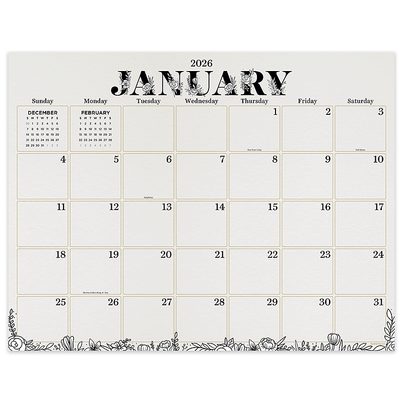 2026 TF Publishing 17" x 12" Monthly Desk Calendar, (26-8502) image 1