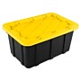 Sterilite 68 Quart Industrial Garage Tote with Snap-on Lid, Plastic, Yellow/Black (50639Y06)~#|#~0EF7BFCC-B08E-4B8C-946FF10F95656477_sc7