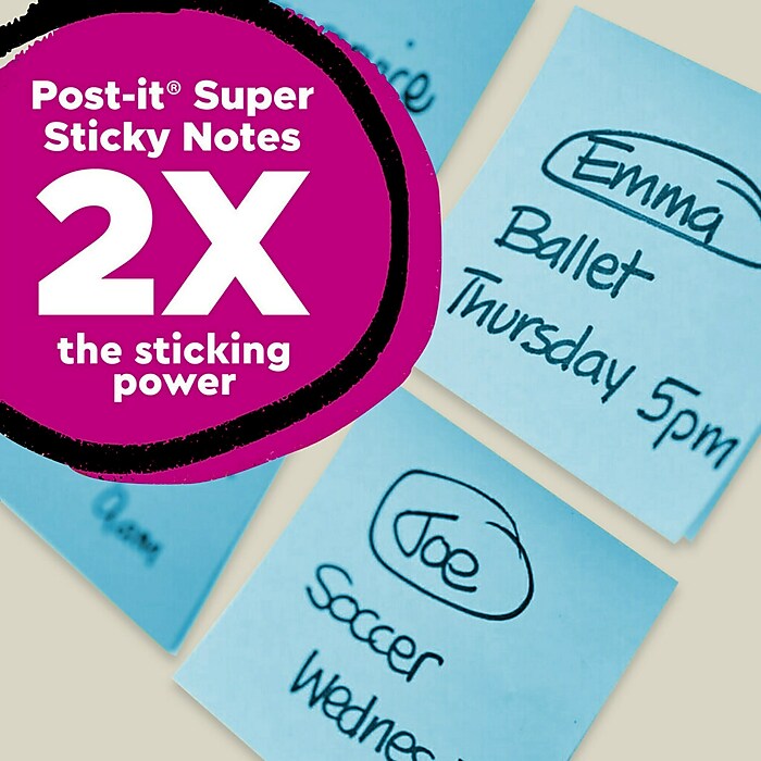 Post-it Oasis Recycled Super Sticky Notes, 4