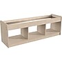 Flash Furniture Bright Beginnings 3-Section Open Storage with Mirrored Top, 16"H x 47.24"W x 13"D, Brown (MK-KE24596-GG)~#|#~0F06E6BB-22E7-4C3F-99DEE63EF65FF280_sc7