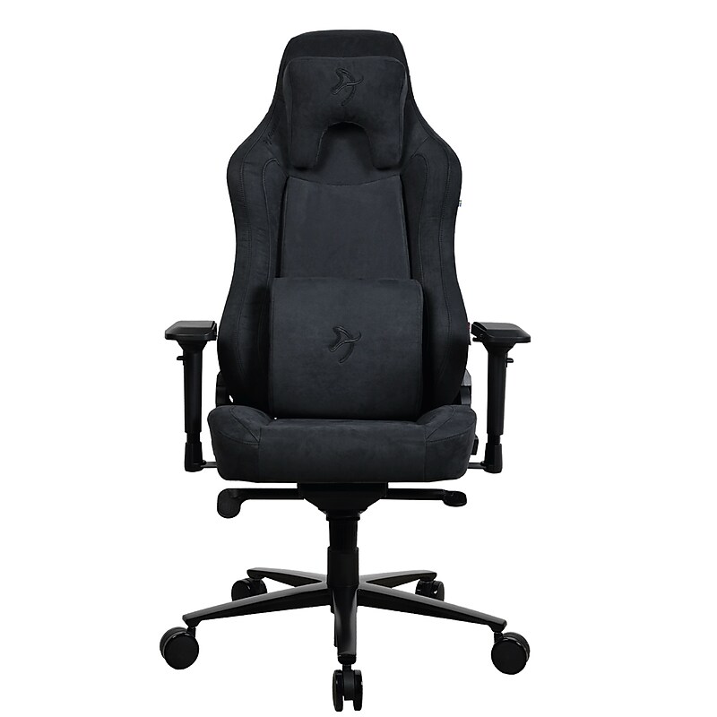 Arozzi Vernazza Supersoft Fabric Ergonomic Racing Gaming Chair, Pure Black (VERNAZZA-SPSF-PBK) image 1