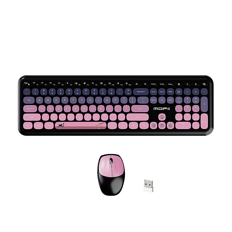 SaharaCase Wireless Keyboard and Mouse Combo, Sakura Pink & Lavender (KB14) image 1