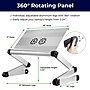 Uncaged Ergonomics WorkEZ Executive with 2 Cooling Fans + 3 USB Ports, Silver (WEEFHs)~#|#~0F19C02B-7C27-4187-BDB853C894E41B3E_sc7