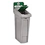 Rubbermaid Commercial Slim Jim Single-Stream Compost Recycling Station Kit, 23 Gallon, Gray/Green (2185051)~#|#~0F224142-47CA-452D-8B61EEF807B1244E_sc7
