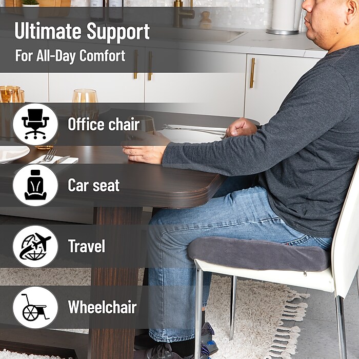 Mind Reader Memory Foam Office Chair Ergonomic Orthopedic Cushion