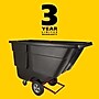 Rubbermaid Rotomolded Tilt Truck, 1/2 Cubic Yard, Black (FG130400BLA)~#|#~0F34C0E1-785D-474E-B59417D8C092D170_sc7