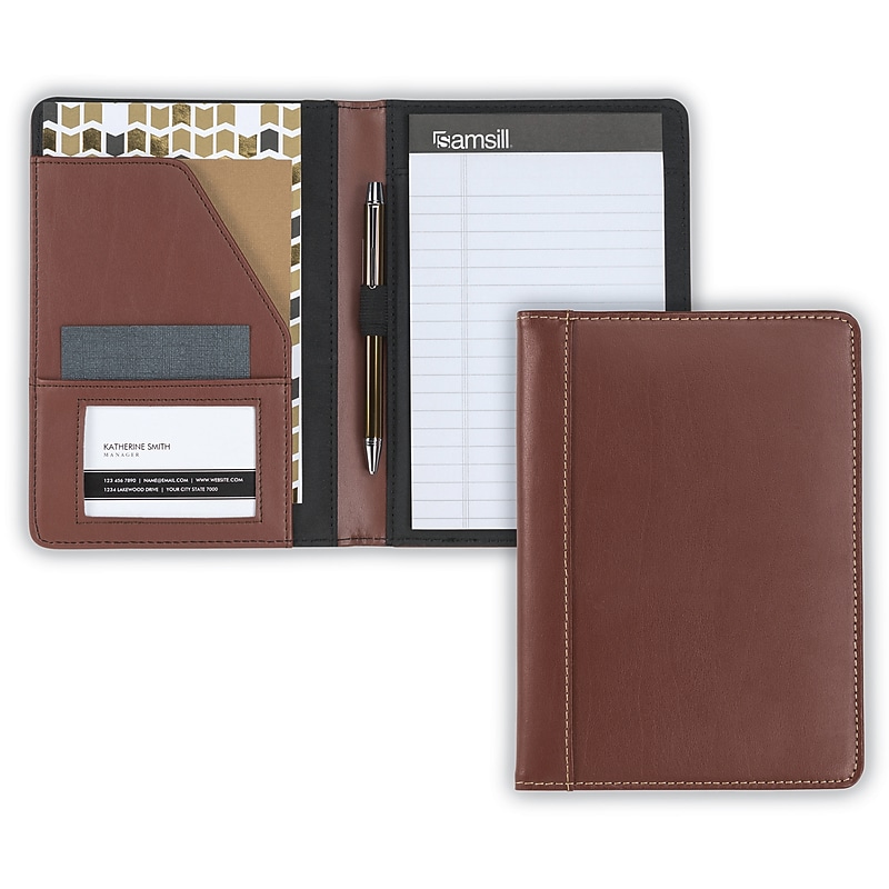 Samsill Junior Leather Portfolio Case, Tan (SAM71736) image 1