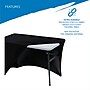 ICEBERG iGear Fabric Table Cover, Polyester/Spandex, 4', Black (16511)~#|#~0F3B8BC1-9DB2-4702-84792ECD81929043_sc7