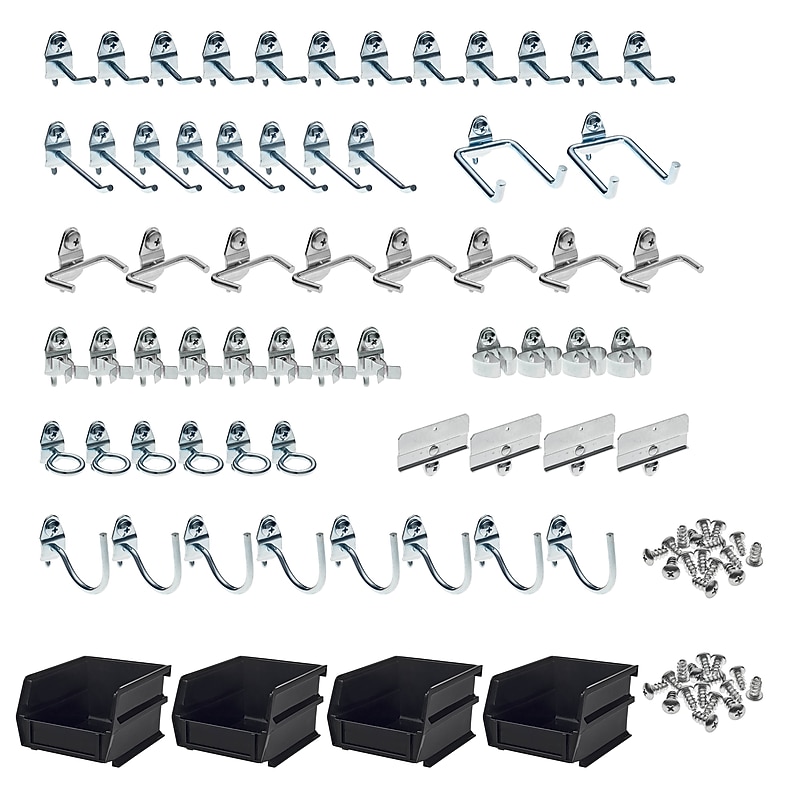 Triton Products DuraHook Kit, 60 Assorted Pegboard Hooks and 4 Bins (76964) image 1