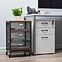 Mind Reader 3-Shelf Drawer Mobile Organizer Cart with Wheels, Black (3TMESHC-BLK)~#|#~0F4D23AE-2C93-4DFE-935C0501110E2919_sc7
