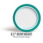 Perk™ Medium-Weight Paper Plates, 8.5", Teal/White, 125/Pack (PK54329)~#|#~0F4ECFEF-C0C0-4AA7-812DDFB15615A6C7_sc7
