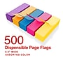 Staples Stickies Page Flags, 0.5" Wide, Assorted Colors, 500/Pack (19674)~#|#~0F56B20C-A5B3-4FE6-8F3914F1248A44F0_sc7