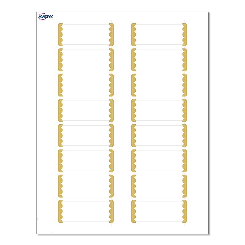 Avery Laser/Inkjet Rectangle Multipurpose Labels, 1" x 2-5/8", White, 160/Pack (S00D1T) image 1