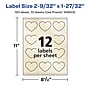 Avery Pearlized Ivory Heart Shaped Multipurpose Labels, 2-9/32" x 1-27/32", Ivory, 120/Pack (94603)~#|#~0F58A452-CE87-4C13-8DFA4678E988DB7D_sc7