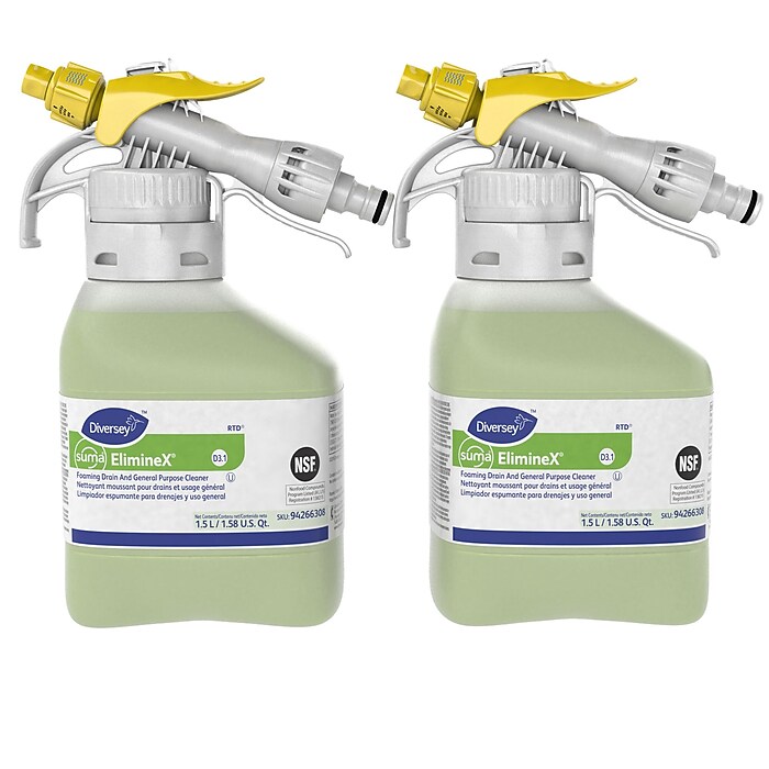 Diversey Eliminex Foam Drain Cleaner, 50 oz., 2/Carton (94266308